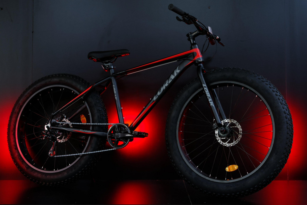 LORAK FAT Safe 26 Матовый Чёрный/Красный рама 21 (на рост 183-190)