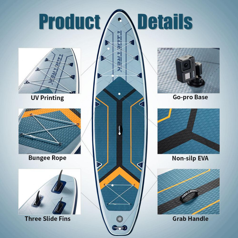 Сапборд TIDETREK SUPTT72F (350*89*15) синий с сиденьем и двойным веслом, код 78945